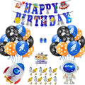 Astronaut Rocket Balloon Kit With Birthday Banner Outer Space Planet Theme Cupcake Topper Galaxy Party Supplies Decoration X4057