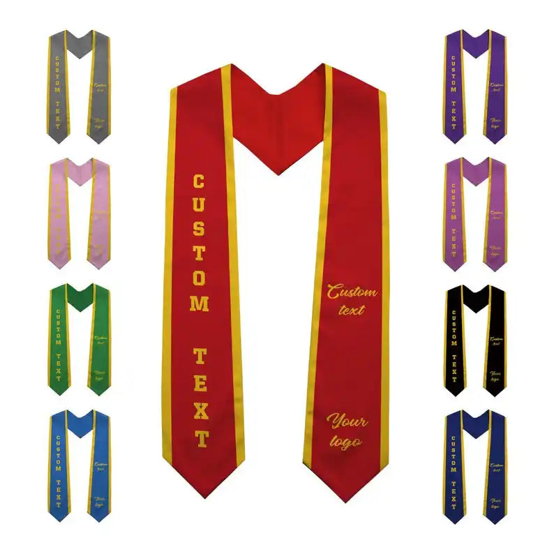 Qiuhan Personalized College Graduation Custom Text Stole Custom Class of 2025 Stoles Graduation Stole