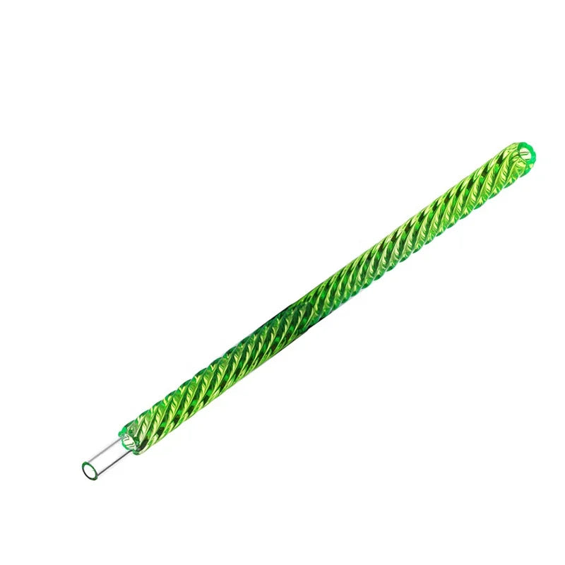 Custom Colorful Crystal Glass Hookah Mouthpiece Free Type Wholesale Green Glass Tips with Mirror Technique Shisha Hookah
