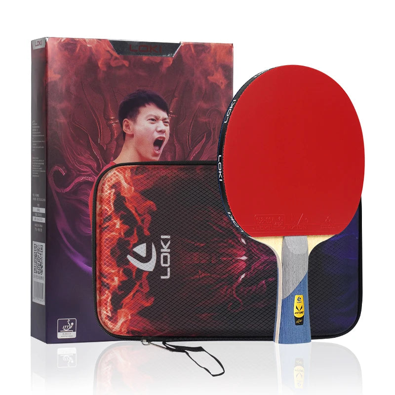 Loki R6 Professional Ping Pong Paddle Racket Competition Level 5 Wood 2 Carbon Fiber Table Tennis Bat