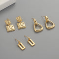 Women's Geometric Stud Earrings New Arrival 18K Gold Plated Fashionable Classic Jewelry for Parties and Anniversaries