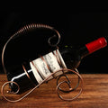 European Vintage Tabletop Wine Holders Funky Wine Bottle Holders for Home Bar Red Wine Rack Seat Frame