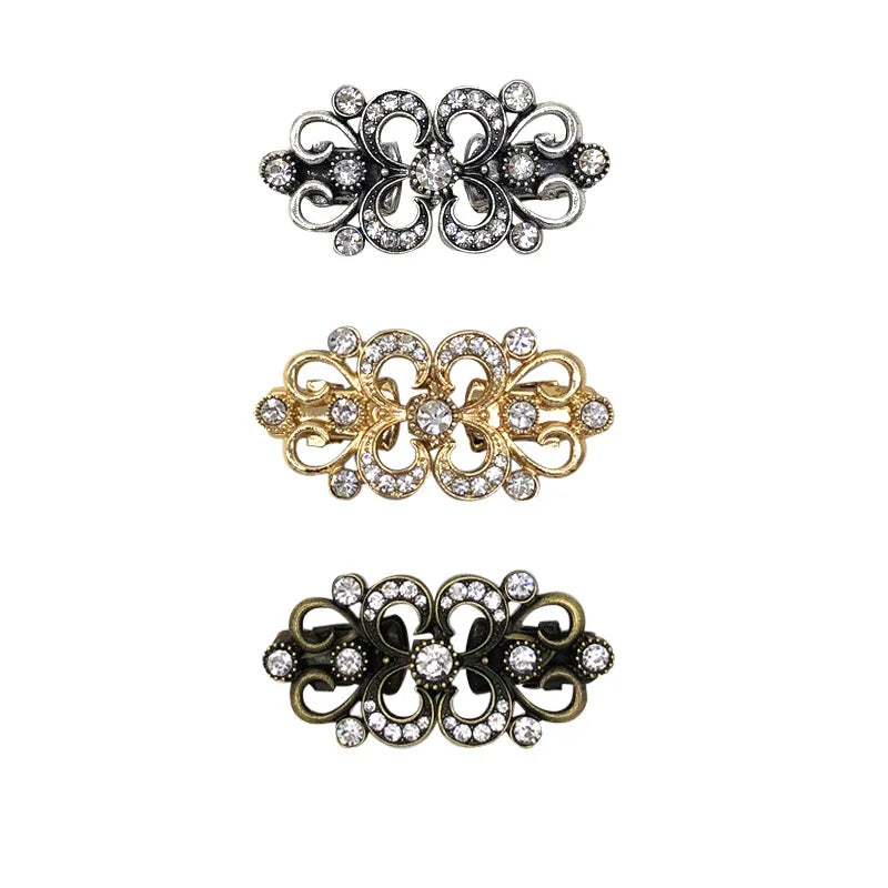 2023 New Clothing Clamps Dress Shirt Brooch Clasp Rhinestone Sweater Swirl Clip Vintage Cardigan Clips