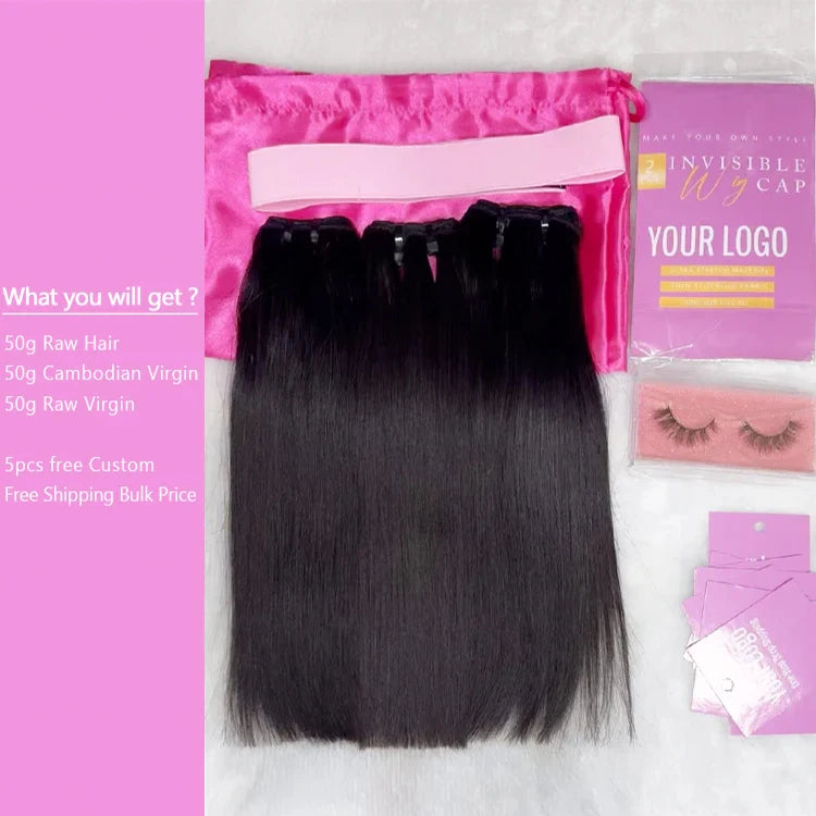 10inch Hair Sample Raw Vietnamese Brazilian Cambodian Virgin Human Hair Quality test Various Texture
