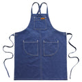 Denim Apron 2 Large Pockets Adjustable Long Webbed Apron Suitable for Both Waiters and Coffee Shop Men and Women Garden Apron