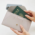 Korean Style Customized PU Leather Passport Cover ID Phone Card Cash Deposit Passport Bag Pouch for Travelling