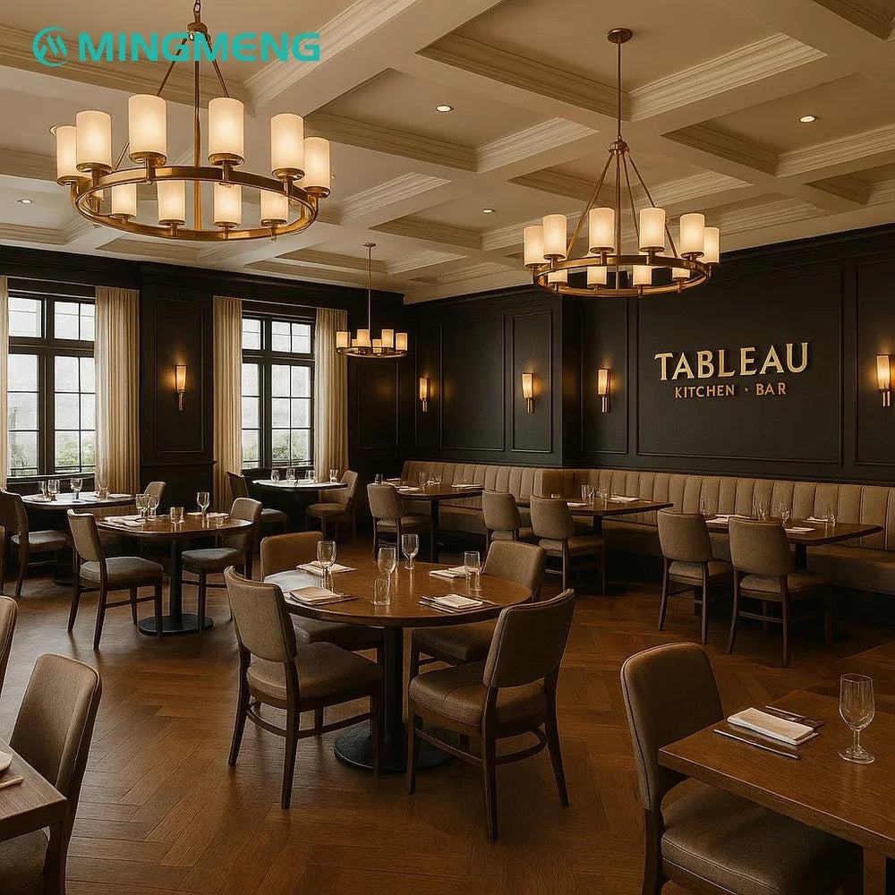 Modern Commercial Furniture for Hotel & Restaurant Coffee Shop Table and Chair Sets Restaurant Bench