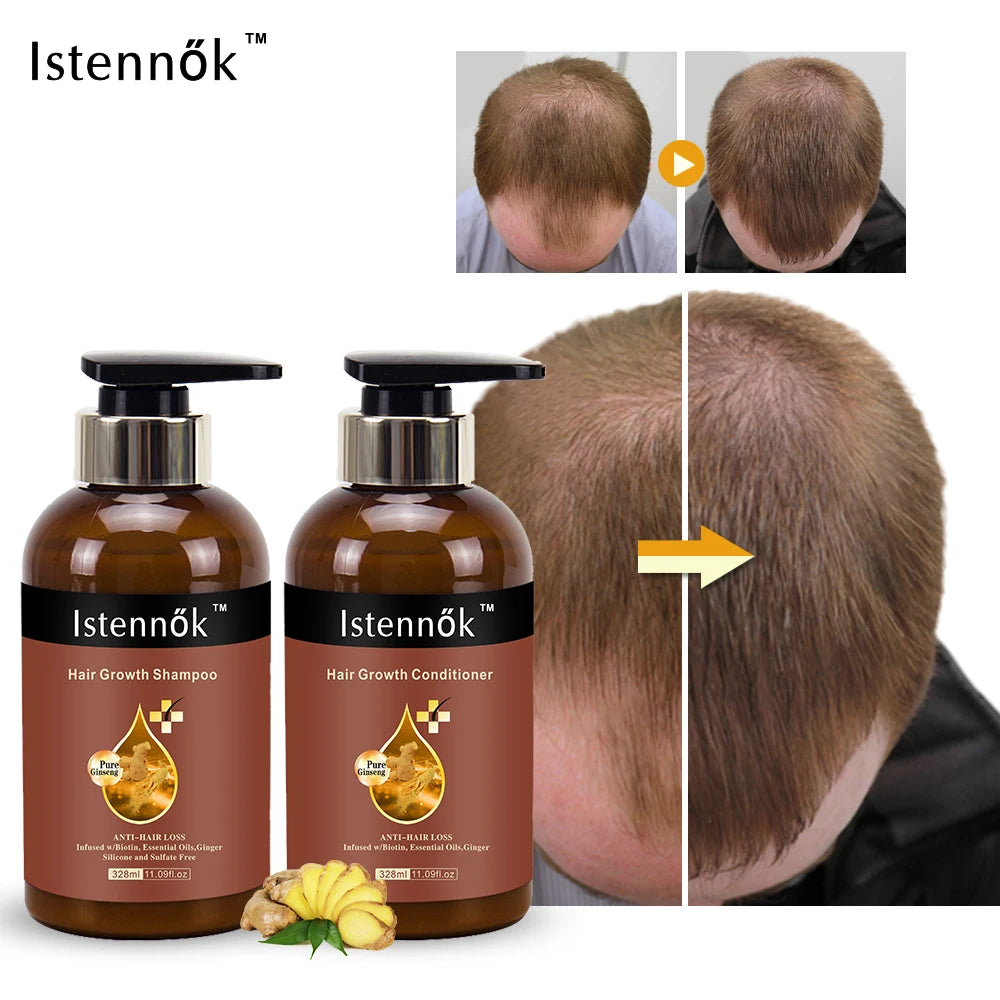 Fast Effects Curly Hair Growth Cream Shampoo & Conditioner Set with Rosemary Oil Anti-Hair Loss Nourishing Organic Sulfate-Free