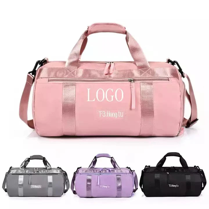Unisex Nylon Gym Tote Bag Custom Logo Zipper Closure Waterproof Fashion Design Travel Duffle Luggage Characters Pattern High