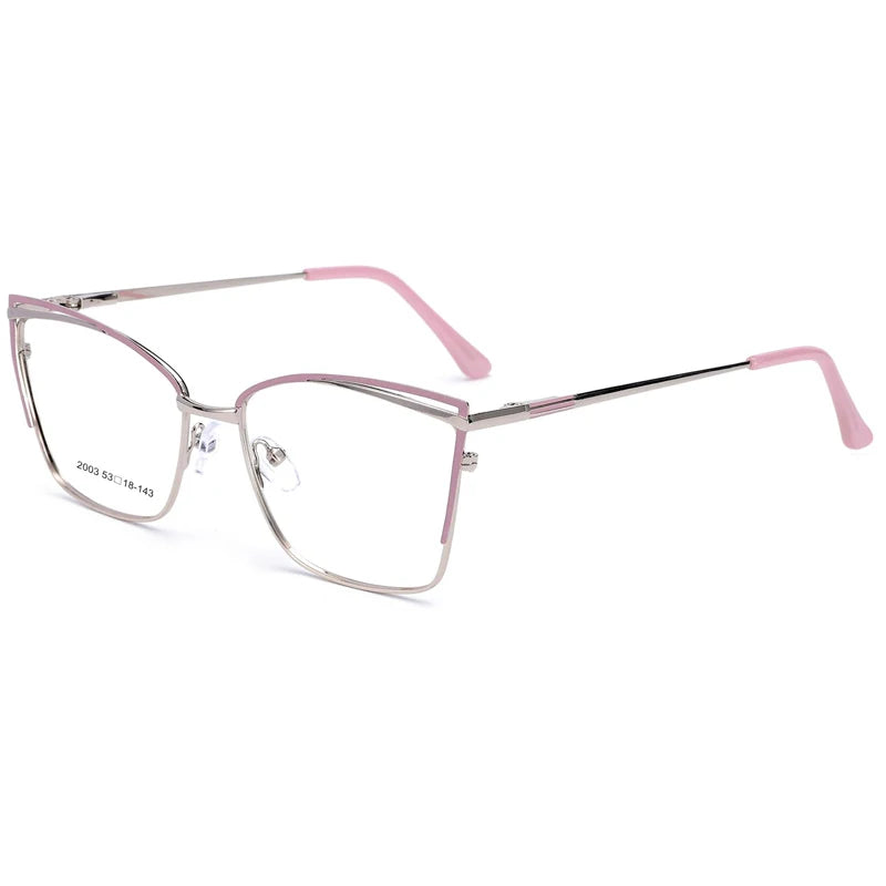 Ready Stock Metal Fashion Cat Eye Eyeglasses Optical Frames for Women