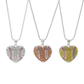 New Creative Sports Cubic Zircon Jewelry Geometric Heart Pendant Necklace Multicolor Softball Pendant Necklace to My Son
