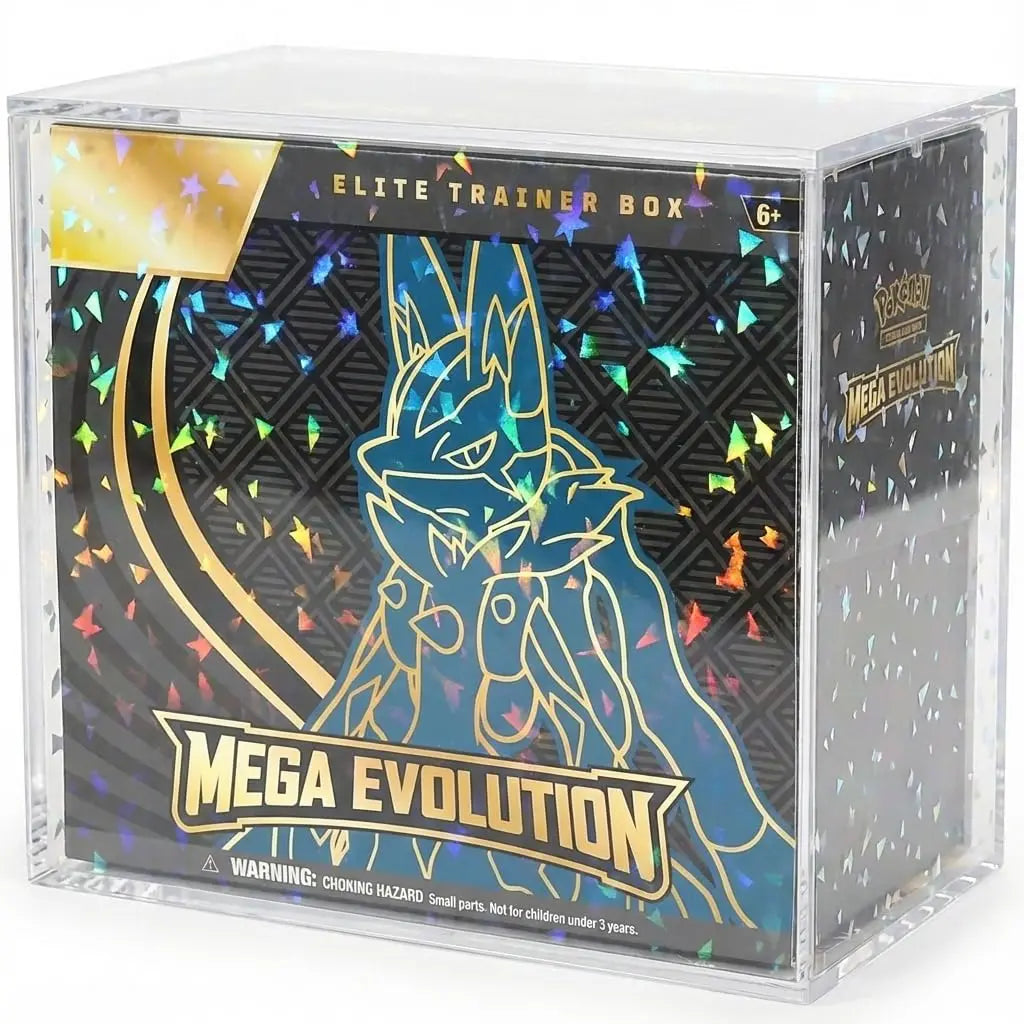 Acrylic Elite Trainer Box Display Case for ETB Booster Bundle Magnetic Closure Collection Storage Box