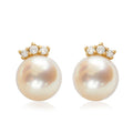 Premium Signature 18K Solid Gold Akoya Pearl Earrings Real Diamond Seawater Pearl 5A Grade Jewelry Custom Personalized