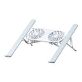 Factory Price USB Fan Notebook Bracket with LED Adjustable Angle Dual Fans Cooling Aluminum Alloy Holder Tablet Base