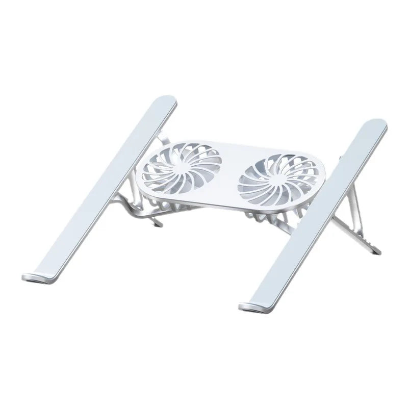 Factory Price USB Fan Notebook Bracket with LED Adjustable Angle Dual Fans Cooling Aluminum Alloy Holder Tablet Base