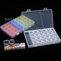 28 Slots Practical Jewelry Box Adjustable Plastic Compartment Storage Box Earring Loose Beads Hotfix Rhinestone Case Container