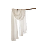 Nature White Silk Scarves Plain White Silk Crepe De Chine Scarf for Painting or Dyeing