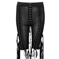 A2909 New Style Black and White  Crisscross  See Through Mesh Pant  for Women Wear