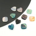 Wholesale Love Kids Cute DIY Colorful Two Holes Heart square Beautiful Fancy Shape Shaped Plastic Resin Buttons