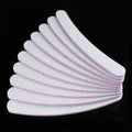 FOCSTAR Disposable Double Sided Curved Nail File Emery Board Half Moon Buffer for Salon Spa Home Use (BT5033)