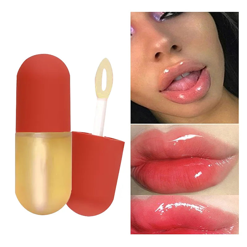 Hot Selling Best Manufacturers Ready Ship Waterproof Comfort Lip Plumper Oil Herbal Vitamin E Natural Moisturizing Glossy