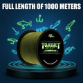 Ascon Fish Ultra Strong 8 Strand Braided Fishing Line 1000 m 1094yd 8 Braids Multifilament Line