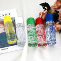 Simple 30ml Cylindrical Transparent Glass Perfume Spray Bottle 1oz Printed Glass Cosmetics Spray Empty Bottle