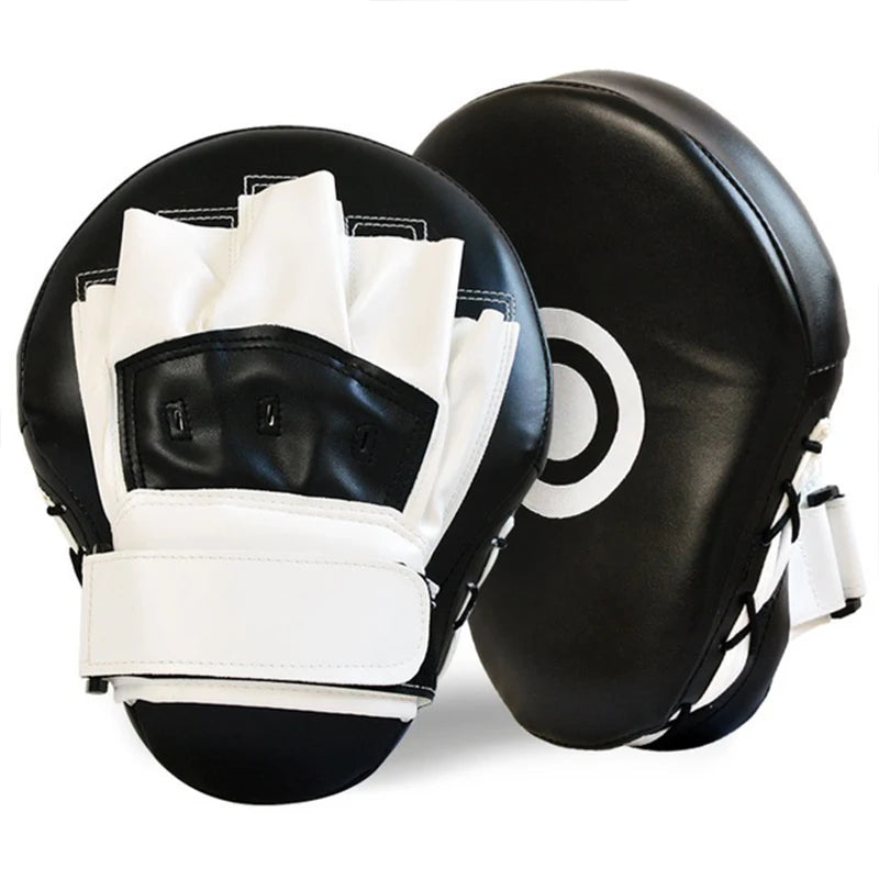 Leatherette Training Hand Pads Boxing Curved Focus Punching Mitts  for Karate Muay Thai Kick Sparring Dojo Martial Arts