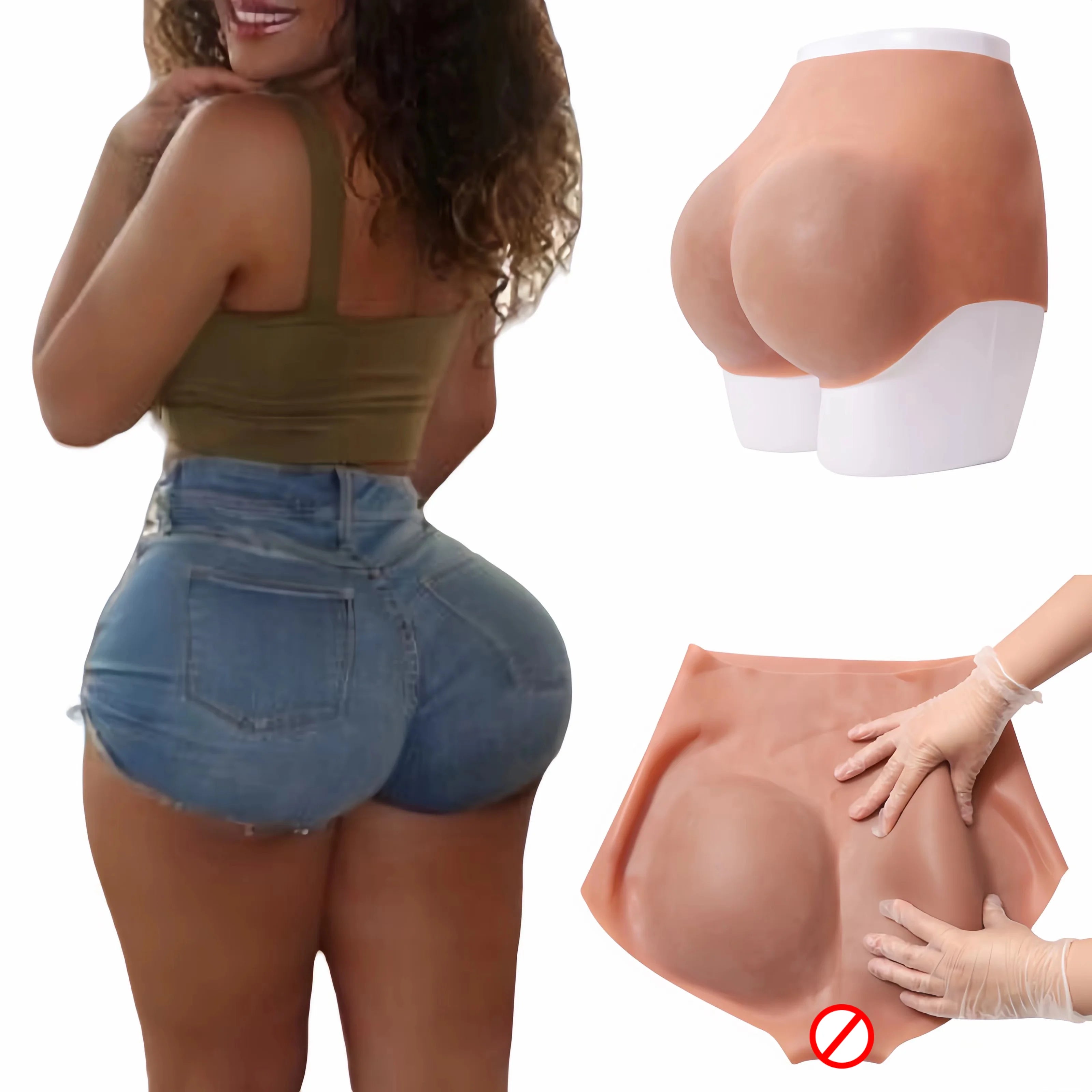 Woman Shaper Silicone Bum Soft Hip Push up Fake Butt Enhancing Buttocks 100% Silicone Panty Silicone Buttock Pants
