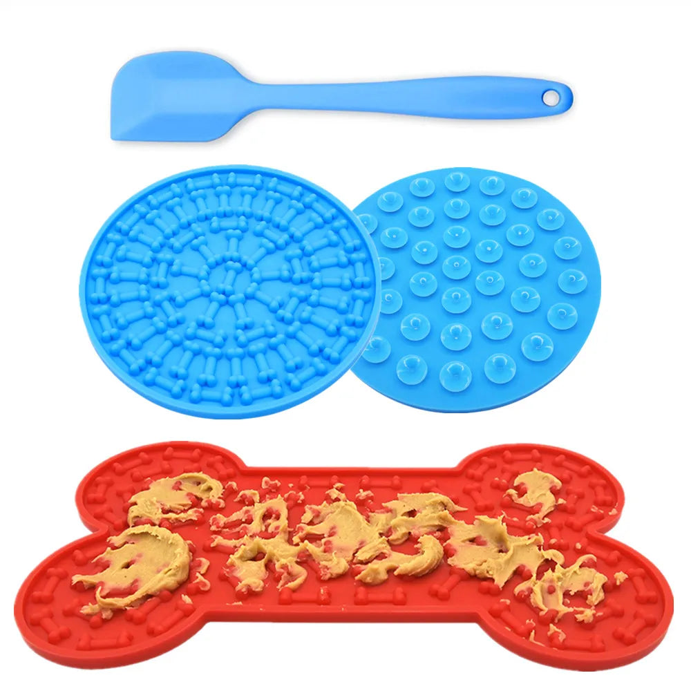 Custom BPA Free Food Grade Durable Pet Bathing Grooming and Training Suction Slow Feeder Licking Pad Silicone Dog Lick Mat