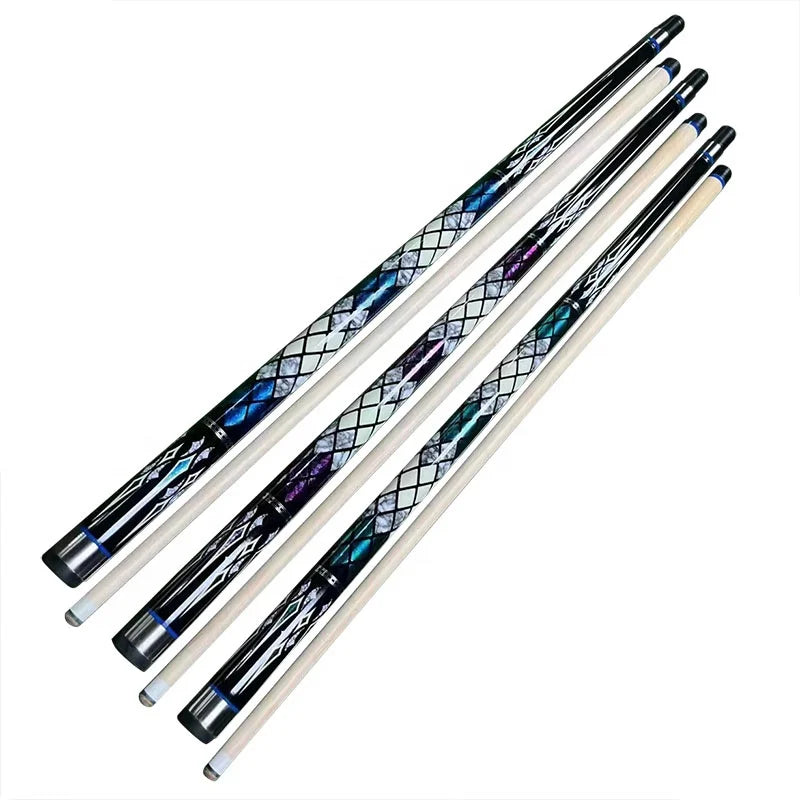 Wholesale Price Premium Quality  Billiard Pool 1/2-PC Cue Maple Wood with Cue Joint Cover 58" Length 12.5mm Tip on Sale