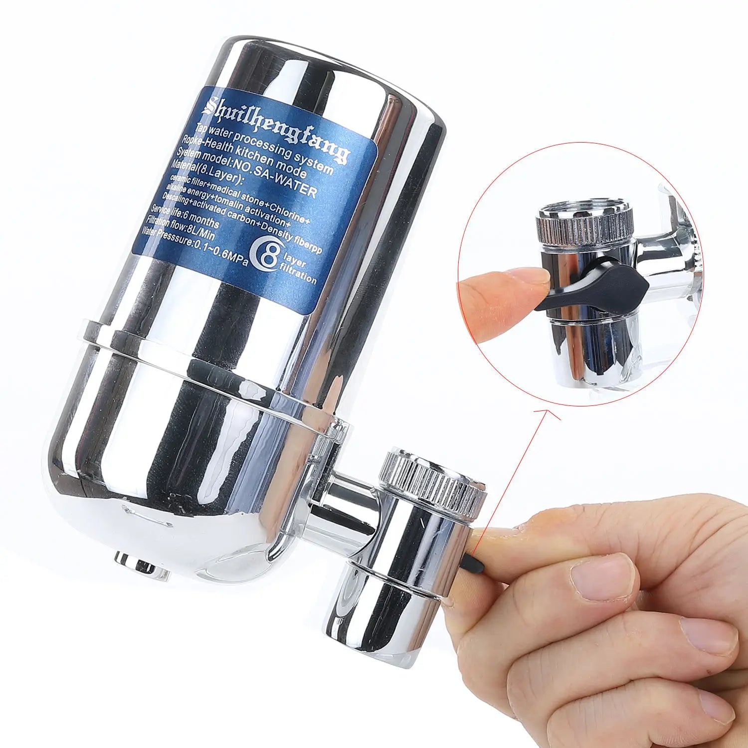 Home Kitchen Manual Power Plastic Faucet Water Filter System Distiller Type Purifier and Water Tap Purifier