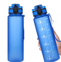 Portable 32 oz 1 Liter Tritan Material Gym Water Bottle  Time Marker Plastic Sports Motivational Water Bottle