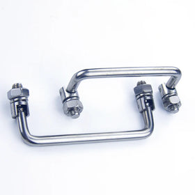 Modern Stainless Steel U-shaped Door Cabinet Folding Foldable Fixed Pull Handle