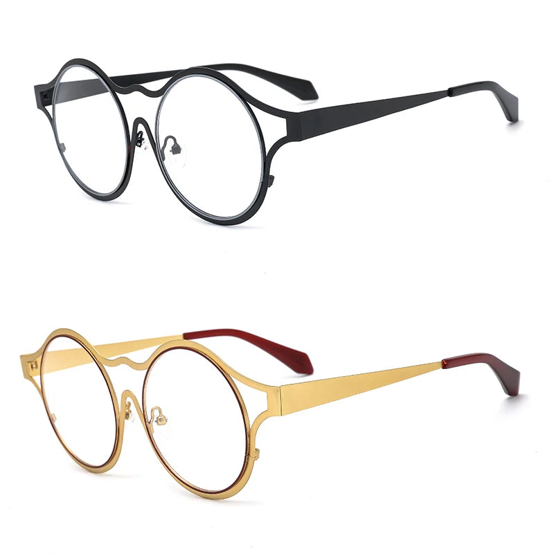 JD9005 Newest Unique Design One Piece Frame Glass Lenses Optical Lens Metal Luxury Eye Glasses Frames Mens Optical Glasses