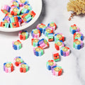 200pcs DIY Spacer Polymer Clay Flower Shape Beads  Soft Vinyl Heishi Disc Polymer Fimo Beads for Jewelry Making
