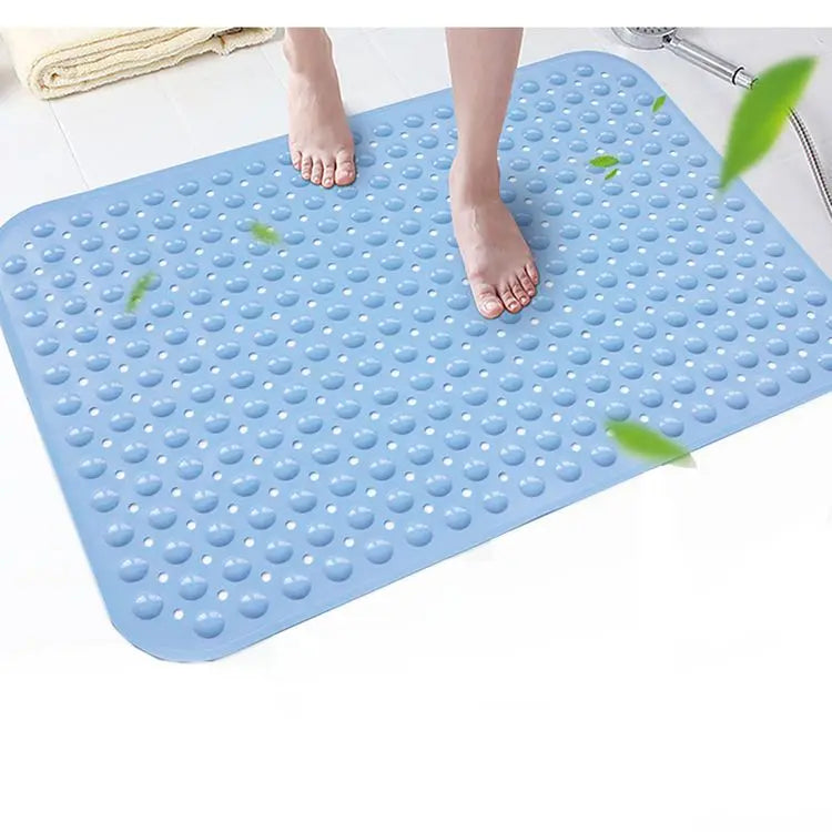Oversized Extra Large Soft Shower Mat Phthalate-Free Machine Washable with Suction Cups Bath Mat Bathtub Mat for Bathroom Safety