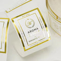 Custom Printed Logo Pvc Adhesive Sticker Waterproof Private Label Scented Candle for Cosmetic Packaging