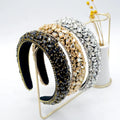 Wholesale Fashion Headbands NEW Handmade Flannel Rhinestone Hair Hoop Princess