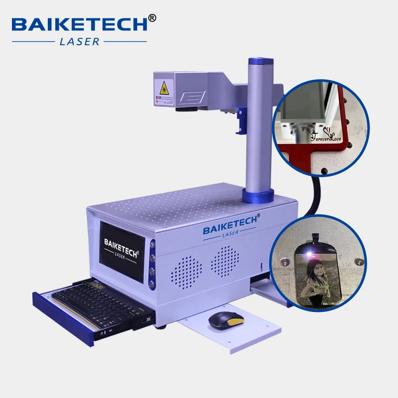 TH-400Pro 100W JPT Desktop Fiber Laser Marking Marker Machine for Metal Stainless Steel Copper Aluminum Engraving Machine
