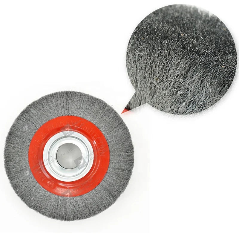 Galvanized Abrasive Steel Wire Brush Wheel Synthetic Steel Wire Silicon Carbide Antique round Brush for Cleaning