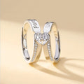 New Trends Sterling Silver Plated Rings for Women Men Love Forever Heart Zircon Ring Jewelry Gift for Couple Lovers