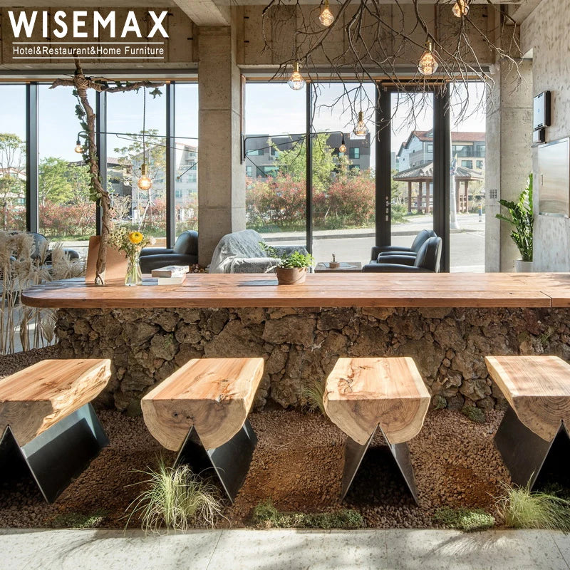 WISEMAX FURNITURE Modern Design Sofa Stool Stainless Steel Base Wooden Small Size Ottoman Shoes-changing Stool for Living Room