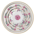 New Season Forest Series Pattern Round Dinnerware Set Ceramic Dinner Plates with Gold Rim for Hotel Home Decor