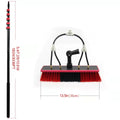 Zhenda Factory 9M Standard Manual Version Retractable Aluminum Pole Solar Panel Cleaning Brush with Water Fed Pole