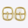 Meetee LCH-129 25mm Rounded Pin Belt Buckles for Jeans Fashionable Solid Brass Leather Belt Buckle
