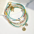 Beach Jewelry Natural Real Freshwater Pearl Summer Bright Colorful Glossy Facet Crystal Beads Necklace