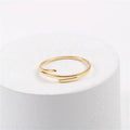 High End 18K PVD Gold Plated Dainty Stainless Steel Rings for Women Trendy Jewelry