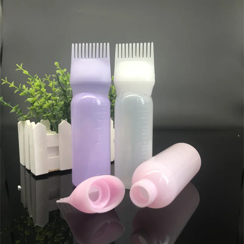 Professional Hair Colouring Comb Empty Hair Dye Bottle With Applicator Brush Dispensing Salon Hair Coloring Styling Tool