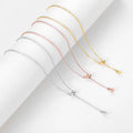 925 Sterling Silver O Shape Chain Cross Positioning Chain Pearl Empty Tray Accessories for Jewelry Making